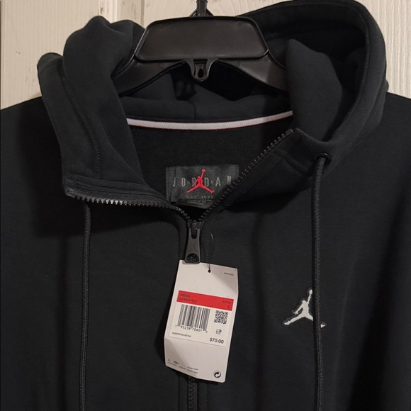 Jordan Other - Jordan Black Full-Zip Hoodie with White Jumpman Logo